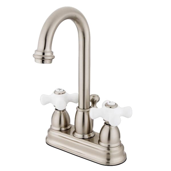4" Centerset Bathroom Faucet, Brushed Nickel